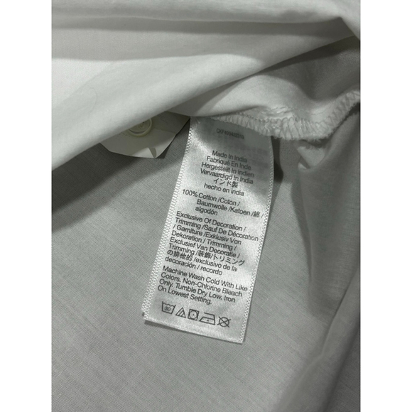 116. NWT Madewell Embroidered Poplin Balloon-Sleeve Top in white Medium - Picture 9 of 9